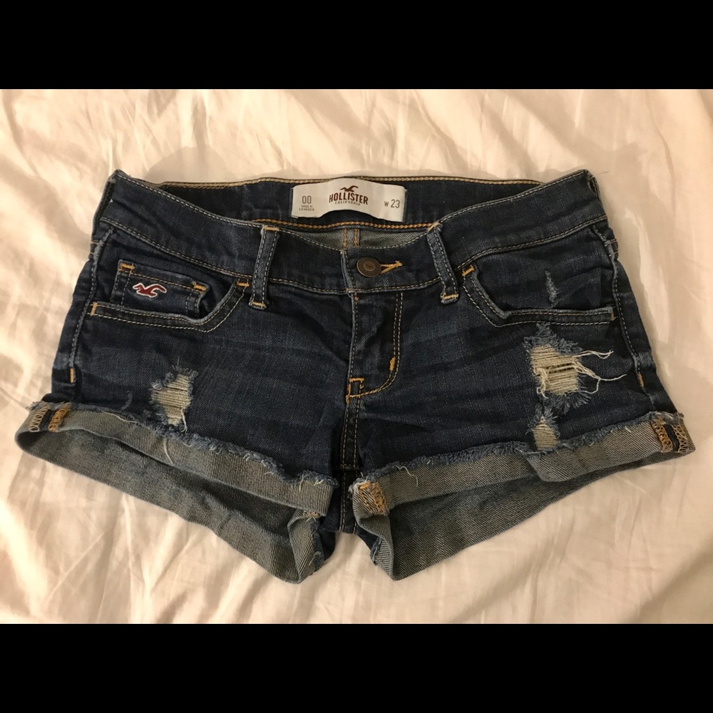 Hollister destroyed denim shorts sz 00
