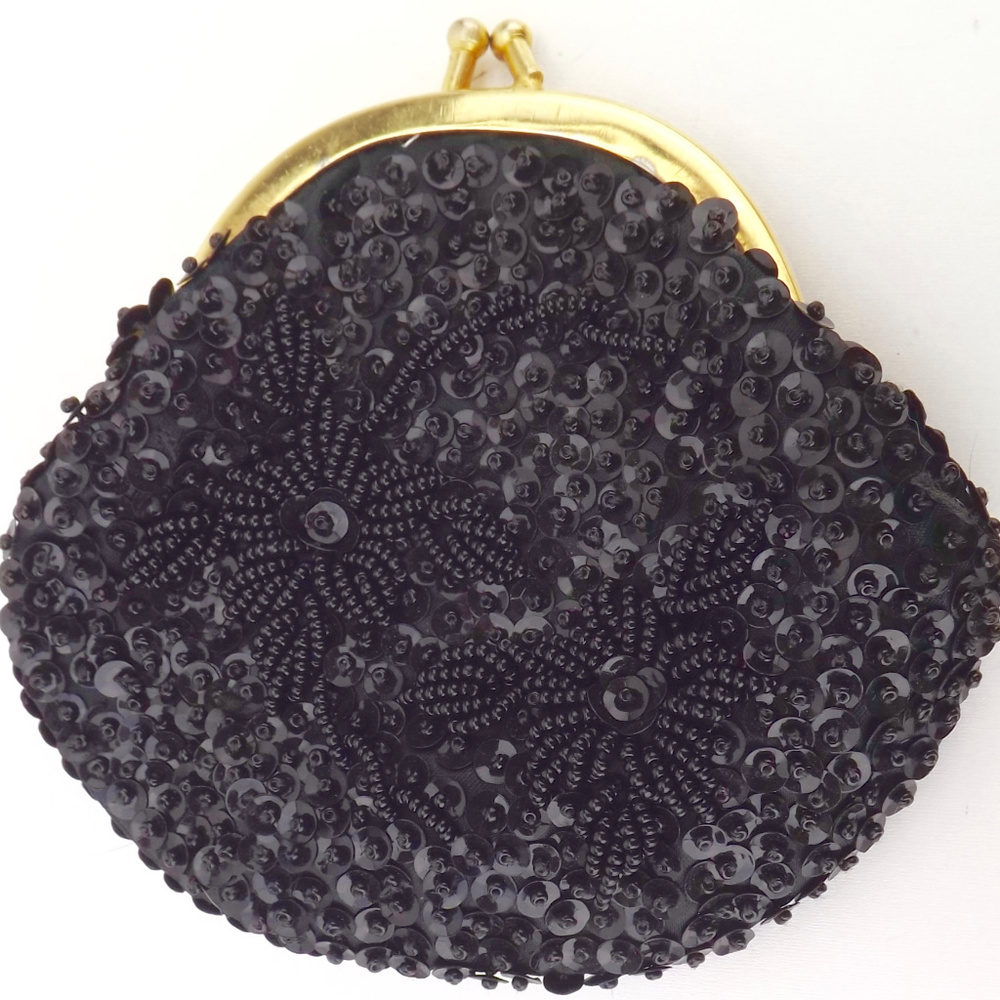 vintage coin purse small evening bag hand beaded
