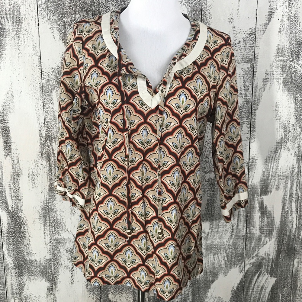 Tommy Hilfiger Peasant Blouse with 3/4 Sleeve