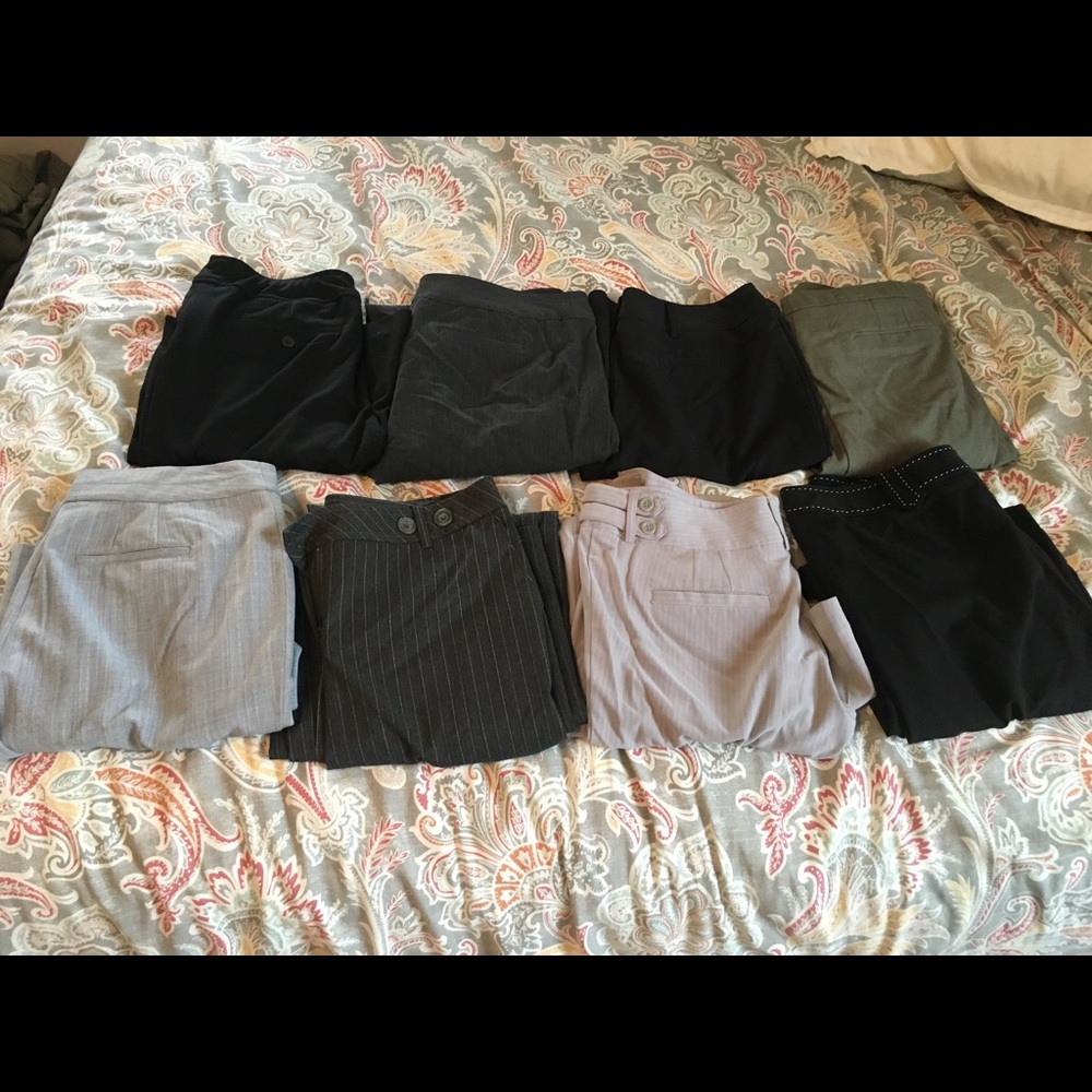 8 pair bundle of dress pants
