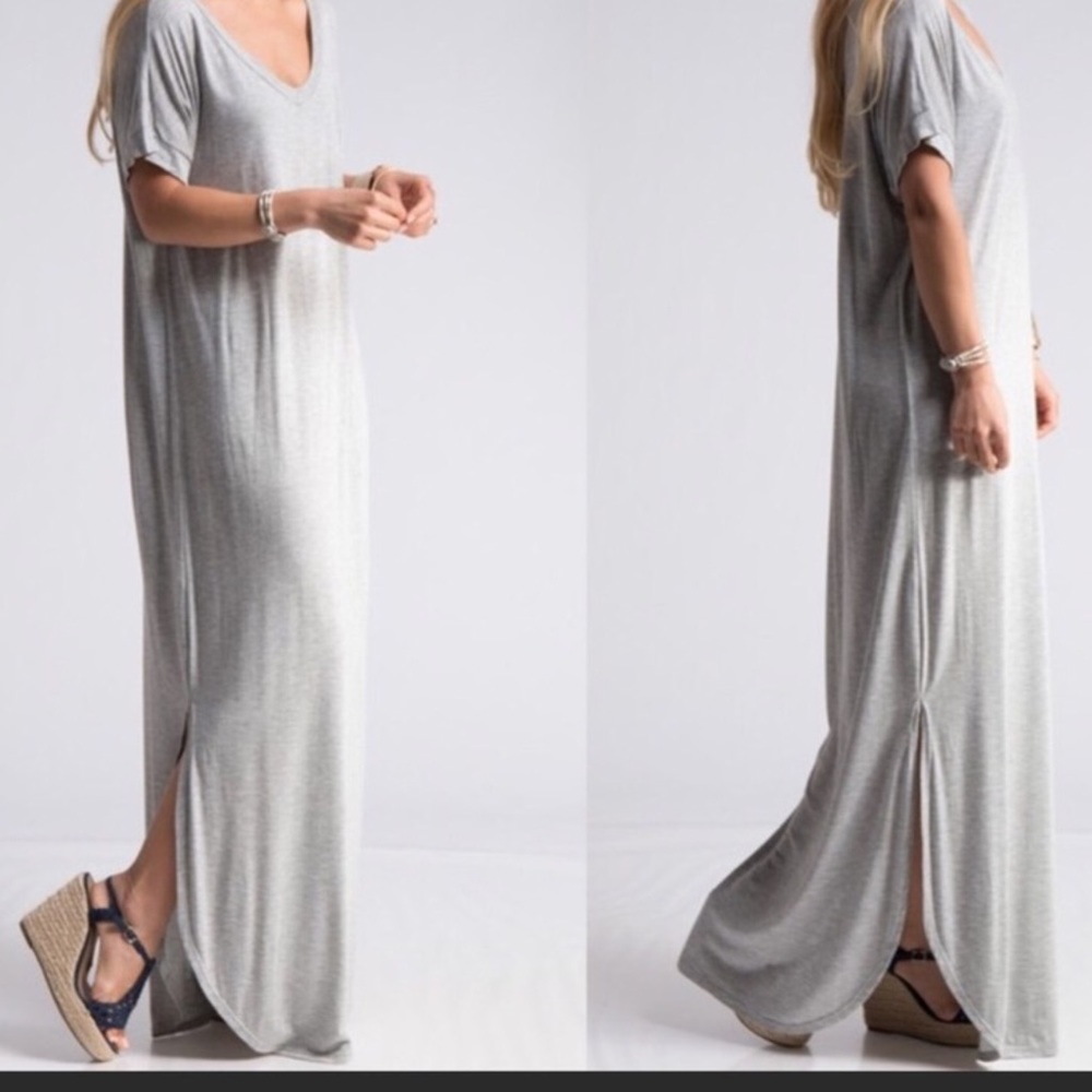 πHPπ Short Dolman Sleeve Curved Hem Dress - Picture 2 of 2