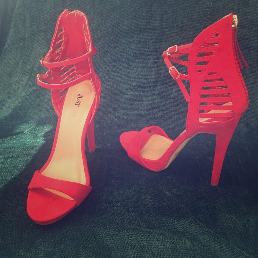 Red heeled shoes
