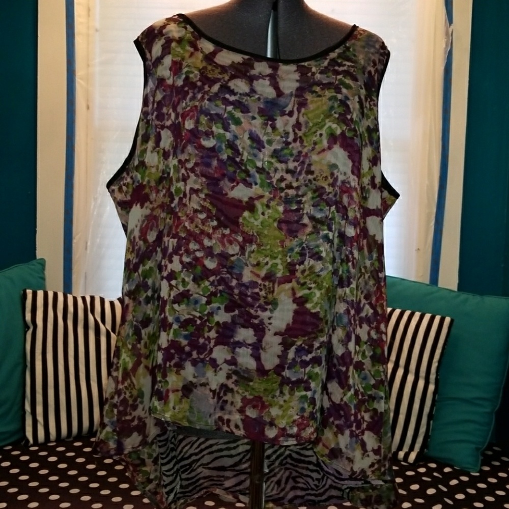 Sleeveless chiffon top