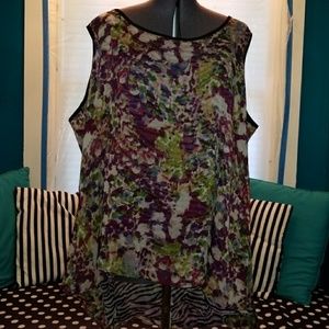 Sleeveless chiffon top