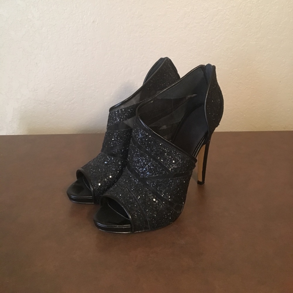 Nine West Black Glittery Heels