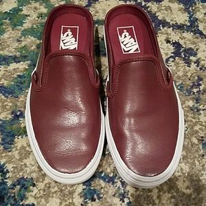vans leather mule sneakers