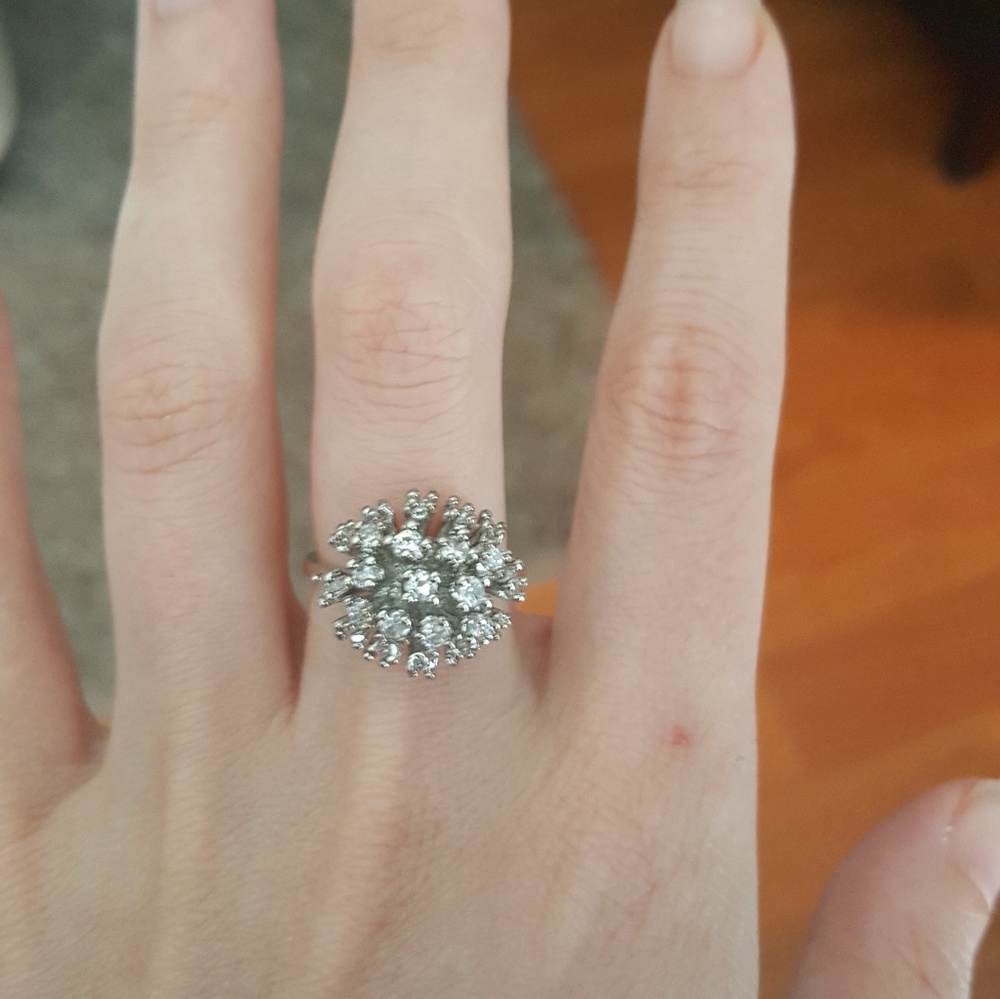 Banana republic cluster cz ring
