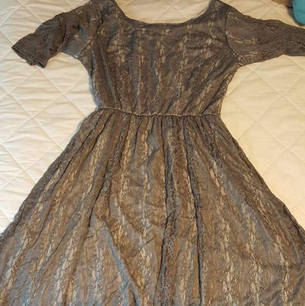 Nwt XL grey Honey & Lace lace Emily dress