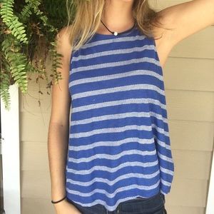 Striped Blue Key Hole Tank