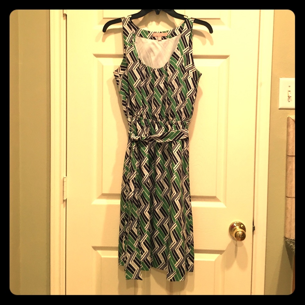 Blue and green Banana Republic dress