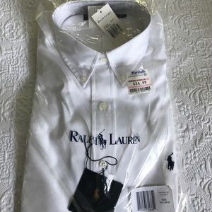 NWT - Men's White Button-down collar shirt