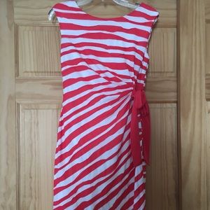 Size 4 Coral and white dress
