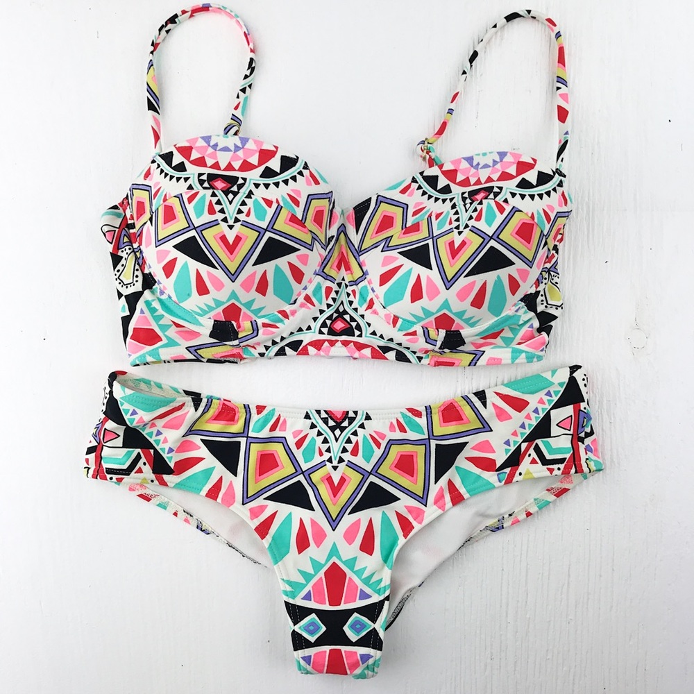 Billabong cheeky tribal swimsuit medium
