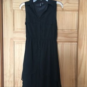 Black high low flowing dress size medium