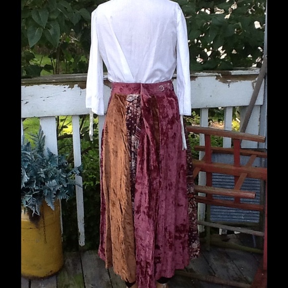 Vtg Hippie Mixed Media Full Skirt...Gorgeous! - Picture 5 of 6