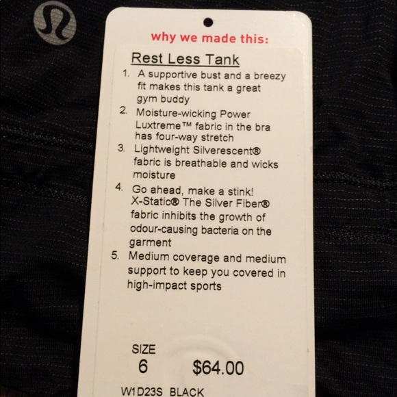 Lululemon Rest Less Tank - Picture 4 of 4