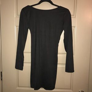 Black Bodycon Dress with crisscross back