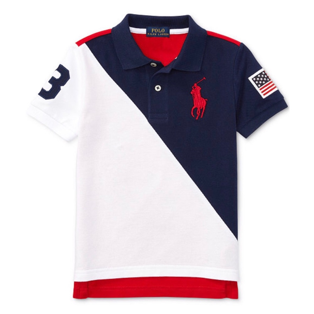 NEW WITH TAGS! Boys Ralph Lauren Colorblocked Polo