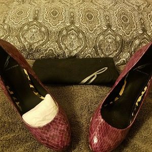 Brian Atwood Snakeskin Multi Color heel