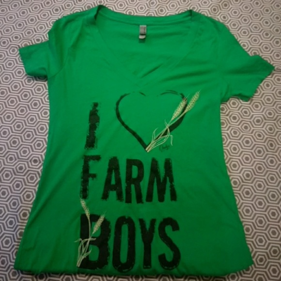 Next Level Apparel Tops - 🎈 I Love Farm Boys Tee