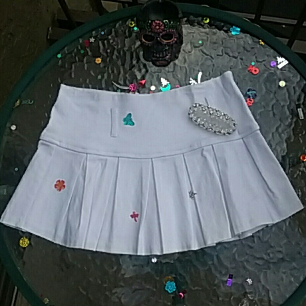 White Pleated Skirt