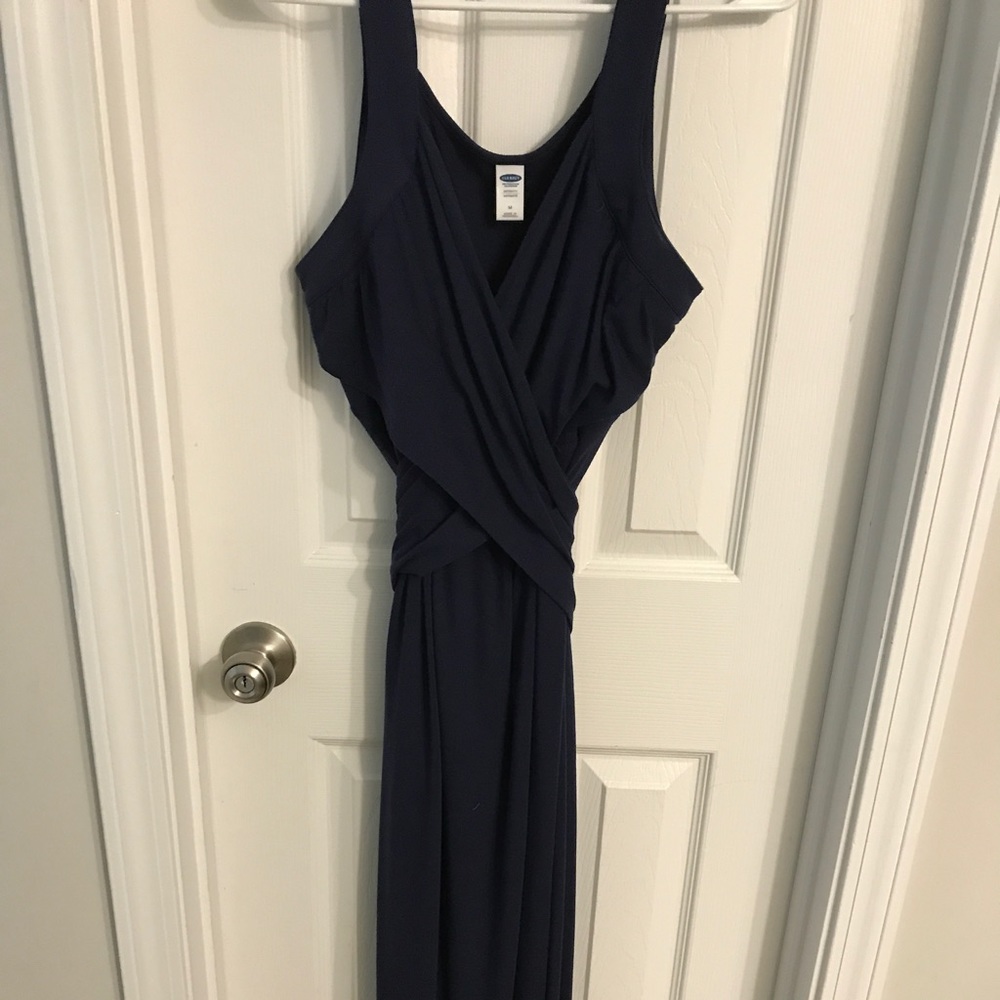 Old Navy Navy Maternity/Nursing Maxi Dress