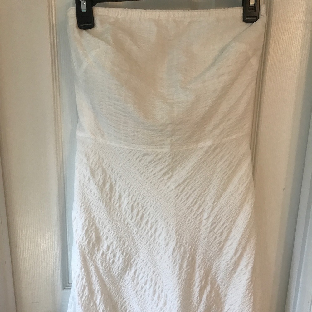 J.Crew White Strapless Size 10 but ALTERED