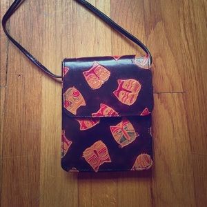Laurel burch leather cat purse