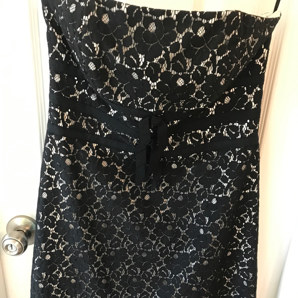 White House Black Market black lace short gown