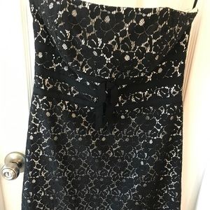 White House Black Market black lace short gown
