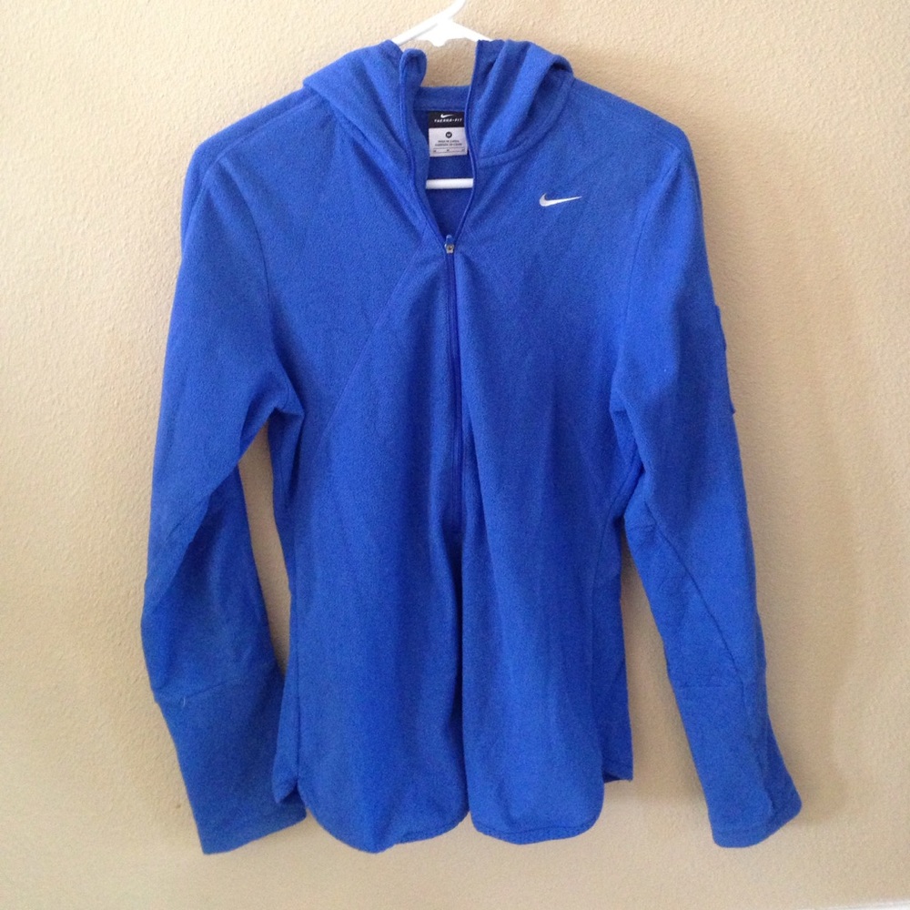 Nike blue zip up hoodie