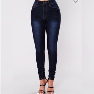 Fashion Nova! Never worn! High waisted dark blue