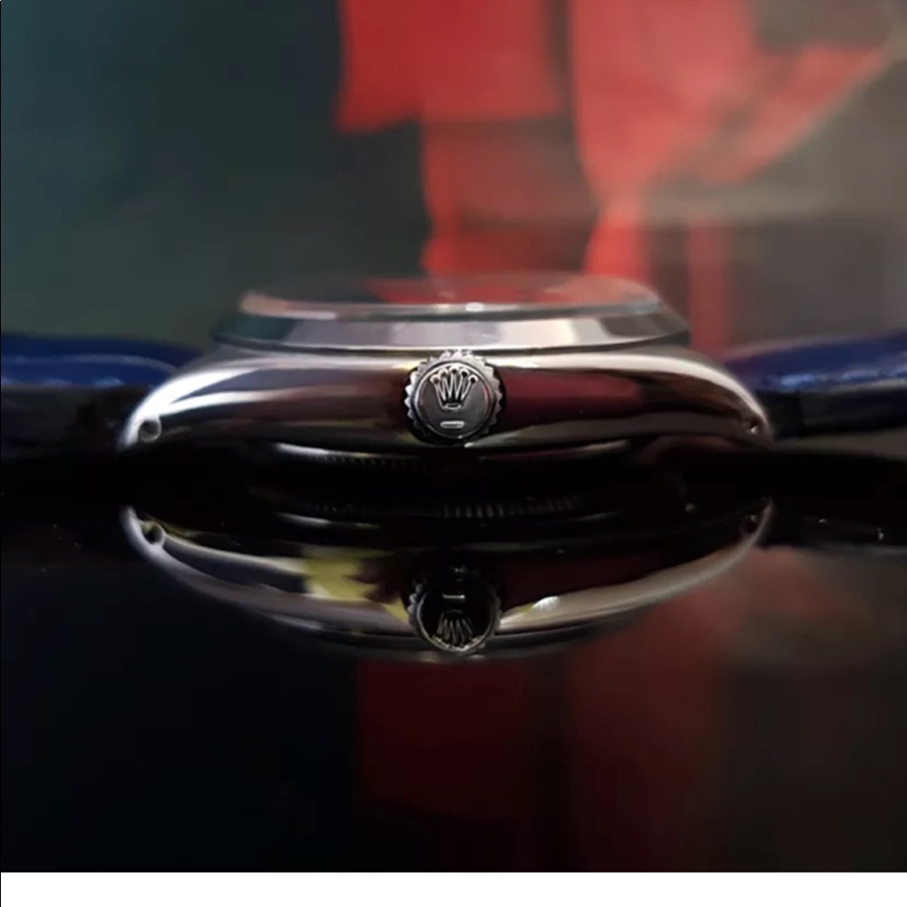 1974 ROLEX OYSTER PERPETUAL MEN'S BLUE ROMAN DIAL - Picture 5 of 8