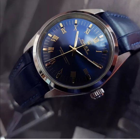 1974 ROLEX OYSTER PERPETUAL MEN'S BLUE ROMAN DIAL - Picture 3 of 8