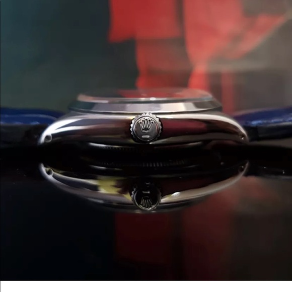 1974 ROLEX OYSTER PERPETUAL MEN'S BLUE ROMAN DIAL - Picture 5 of 8