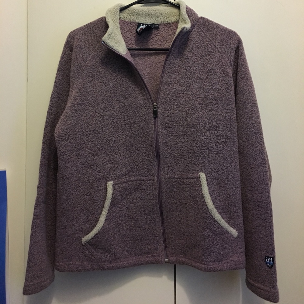 Purple fleece jacket EUC