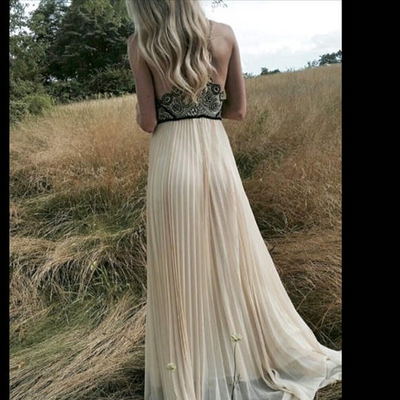 Free People ivory black Embroidered Dress Gown 2 - Picture 6 of 6