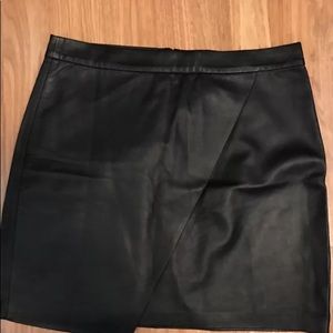 Madewell leather mini skirt size 12