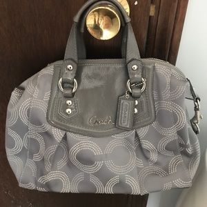 Gorgeous grey coach purse!
