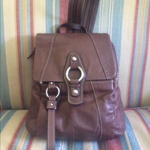 Pellet leather backpack