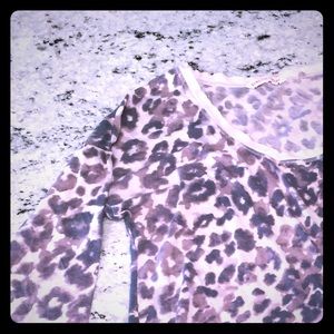 Rebecca Taylor Leopard long sleeve tshirt