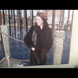 Black mink coat