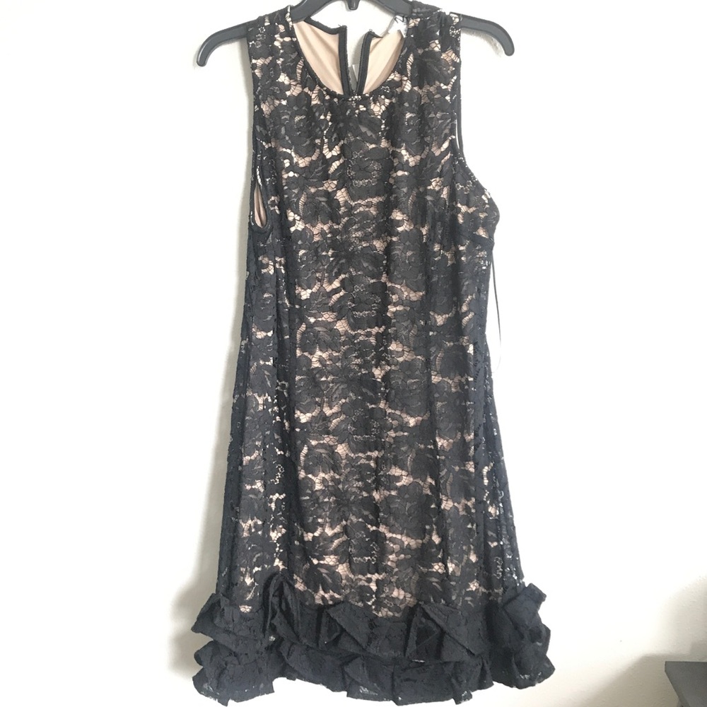 Maia black lace  cocktail dress 16 new