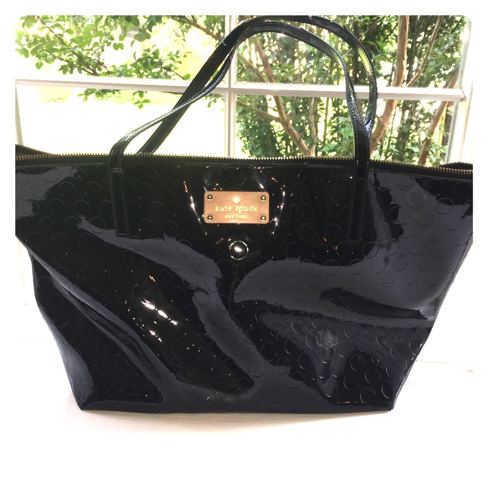 Kate Spade Black patent leather tote
