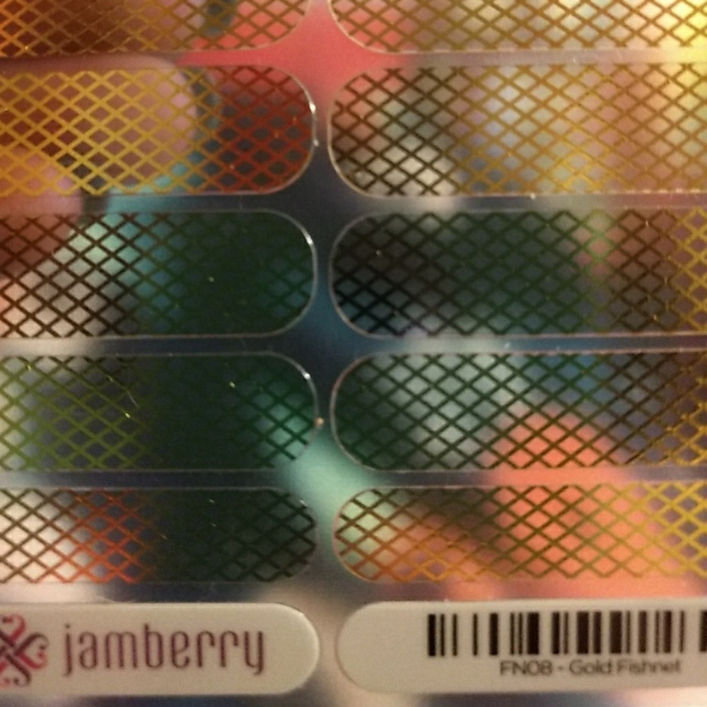 Jamberry Gold Fishnet Full Sheet