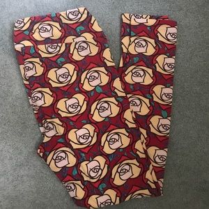 Lularoe TC roses leggings rare