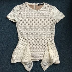 BCBG Max Azria crochet top