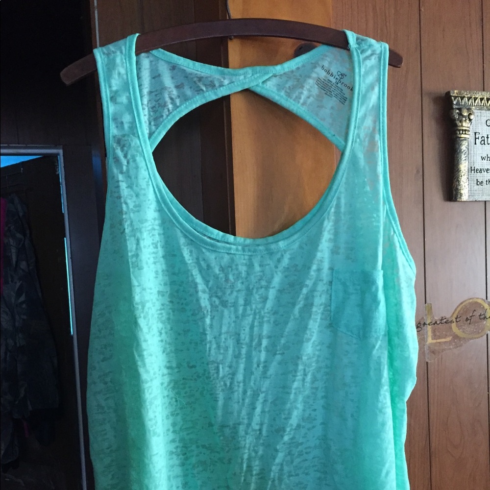 3x teal tank cute sexy hot