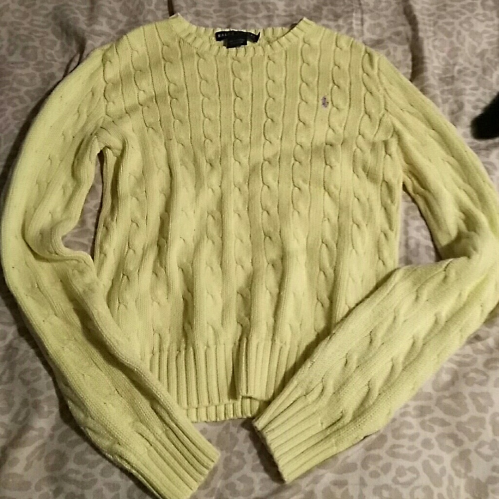 *2 for $12* Ralph Lauren Yellow Cableknit