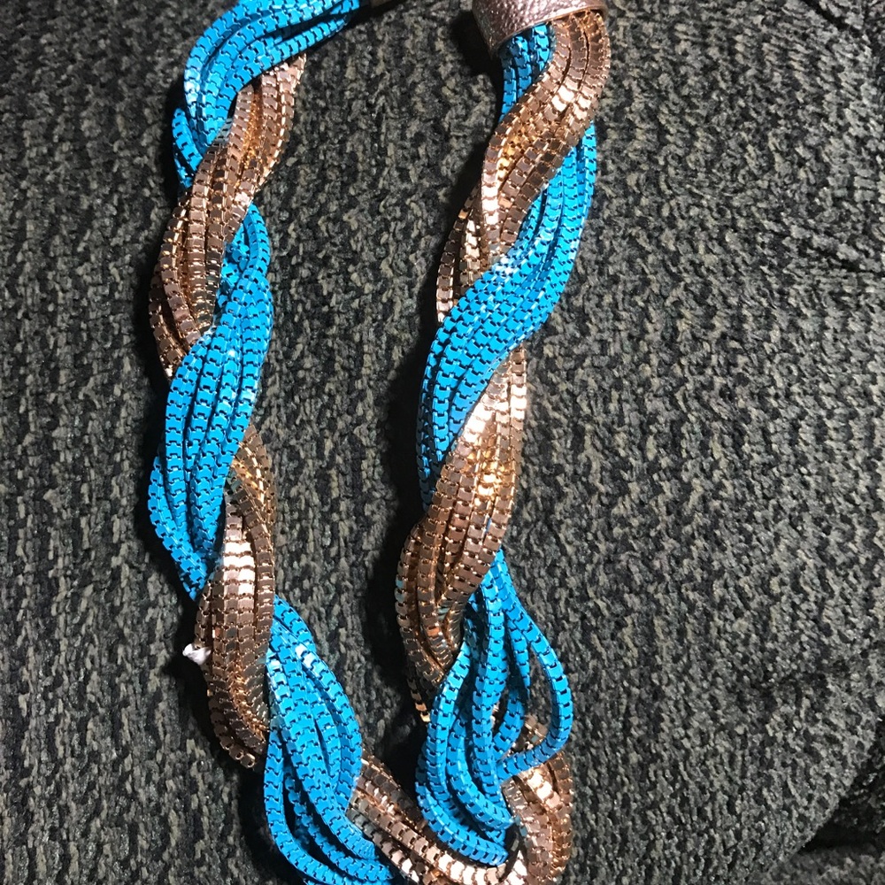 Gold and turquoise necklace